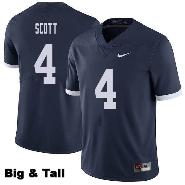 NCAA Nike Men's Penn State Nittany Lions Nick Scott #4 College Football Authentic Throwback Big & Tall Navy Stitched Jersey NVC4698TJ